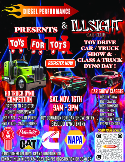 Toys for Tots 2024 Car Show and Dyno Day flyer image