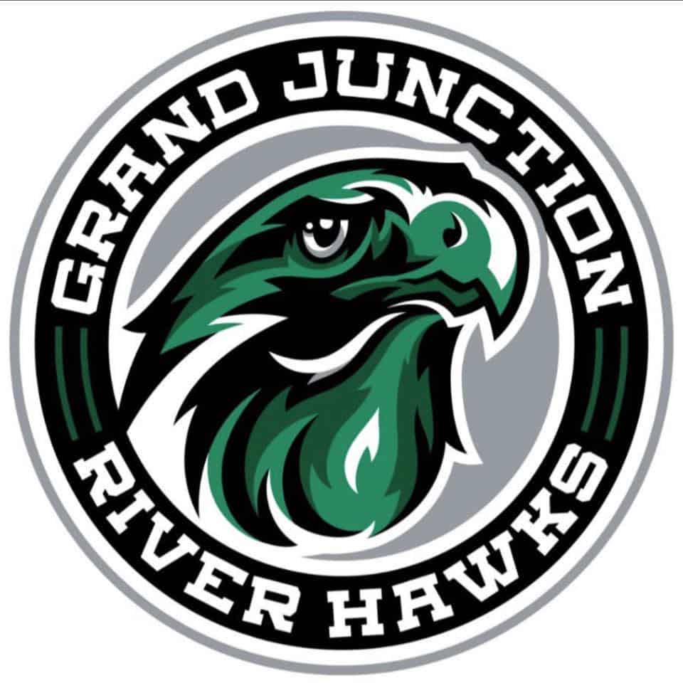 The Grand Junction River Hawks Hockey Team Logo