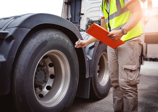 Dot Blitz Week 2026 photo of semi truck being inspected